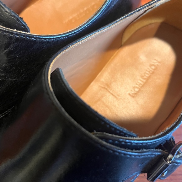 Black Double monk shoes size 9 1/2 main image 5